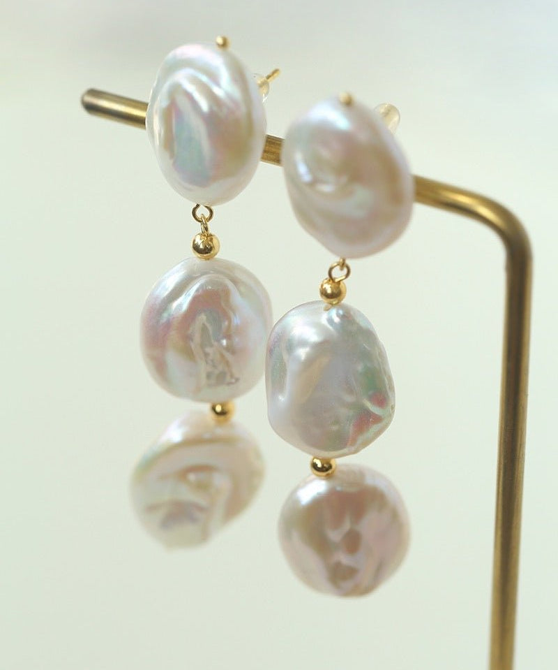 Long Baroque Pearls Earrings - floysun