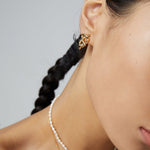 Love Heart Bow Series Pearl Asymmetrical Earrings - floysun