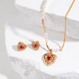 Love Heart Zirconia Earrings - floysun