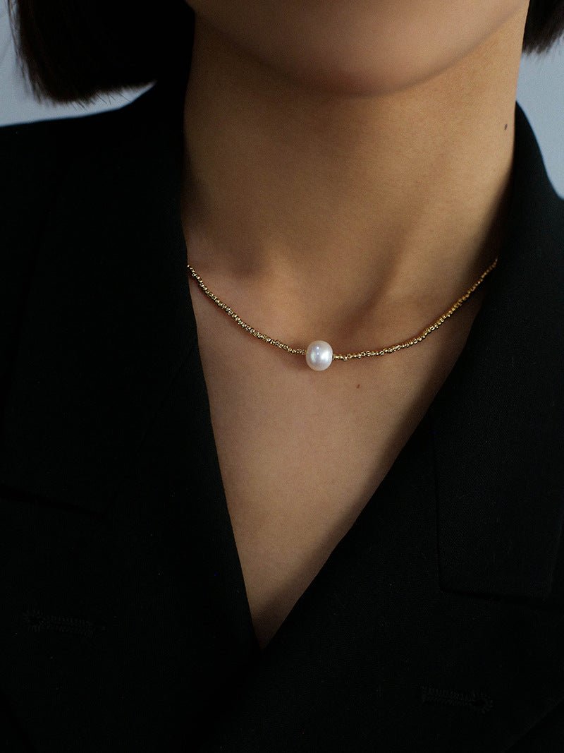 Luxurious Shiny Passepartout Natural Pearl Necklace - floysun