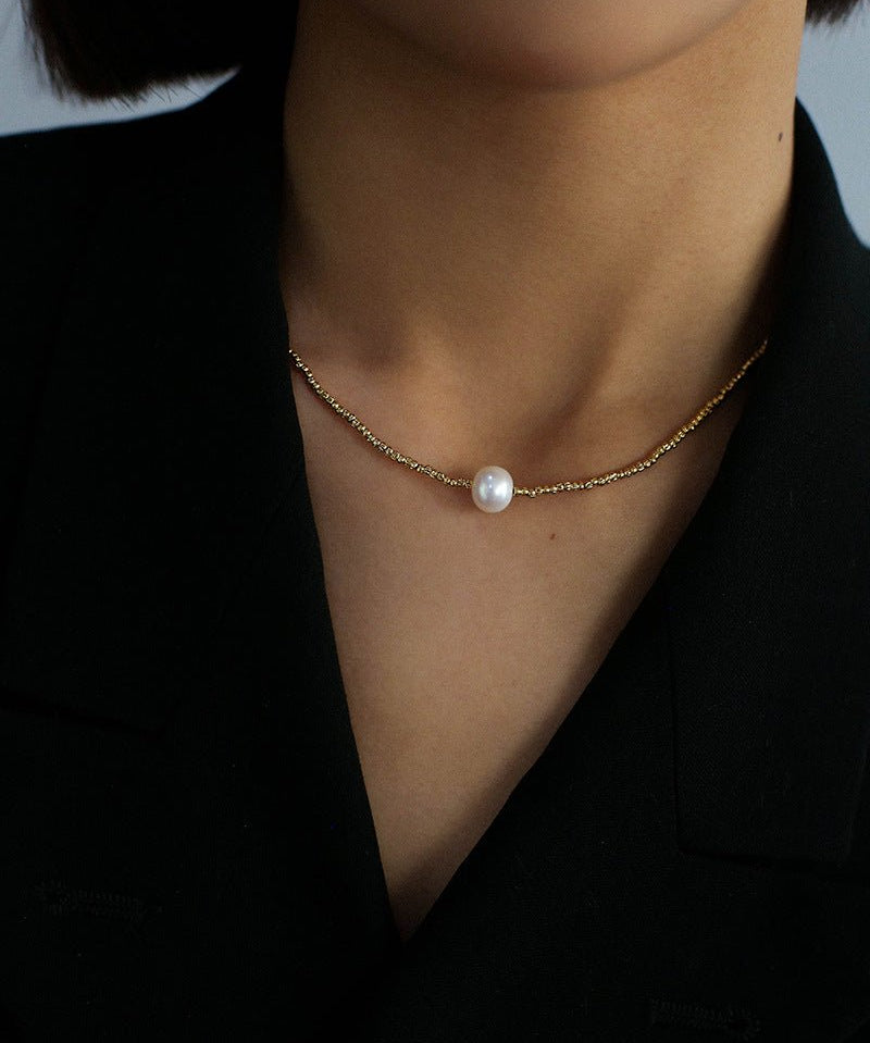 Luxurious Shiny Passepartout Natural Pearl Necklace - floysun