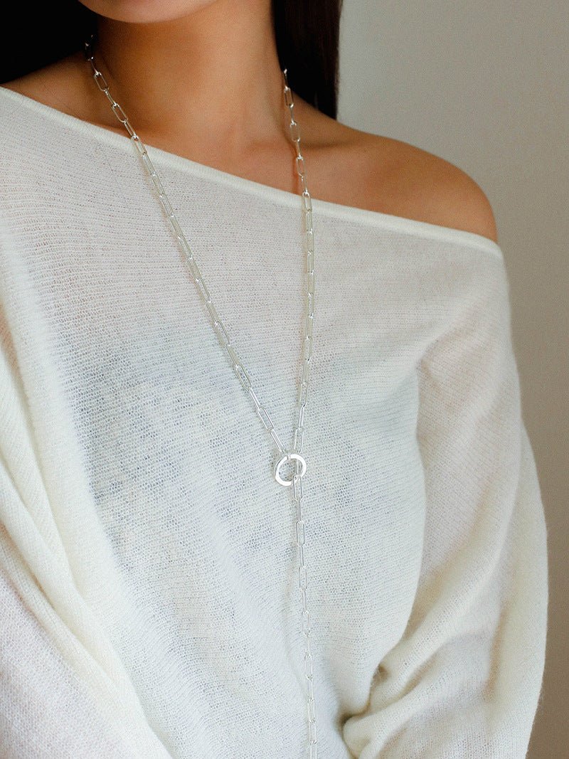 Metal Y-Shape Chain Sweater Chain Necklace - floysun