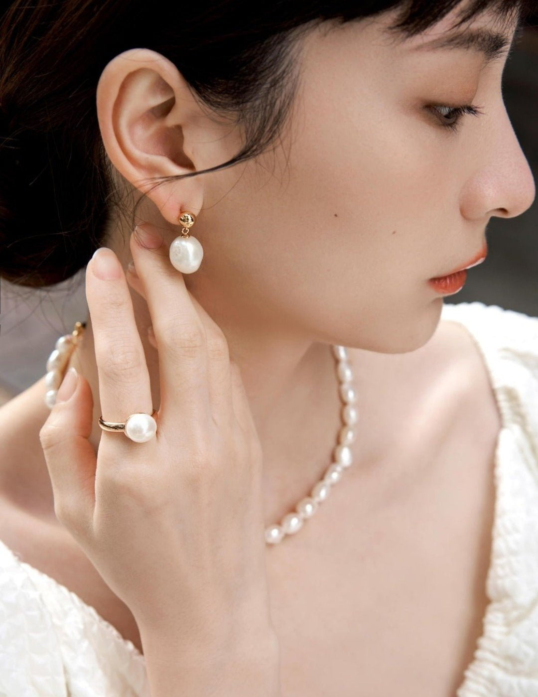 Minimalist French Pearl Ring - floysun