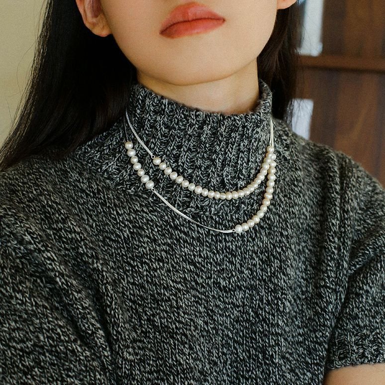 Minimalist Serpent Bone Chain Pearl Y Necklaces - floysun