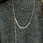 Minimalist Serpent Bone Chain Pearl Y Necklaces - floysun