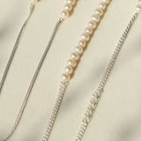 Minimalist Serpent Bone Chain Pearl Y Necklaces - floysun