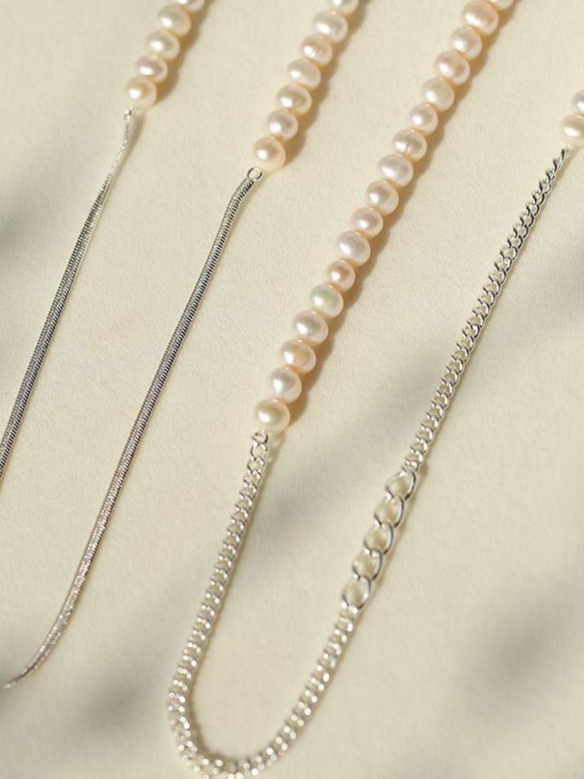 Minimalist Serpent Bone Chain Pearl Y Necklaces - floysun