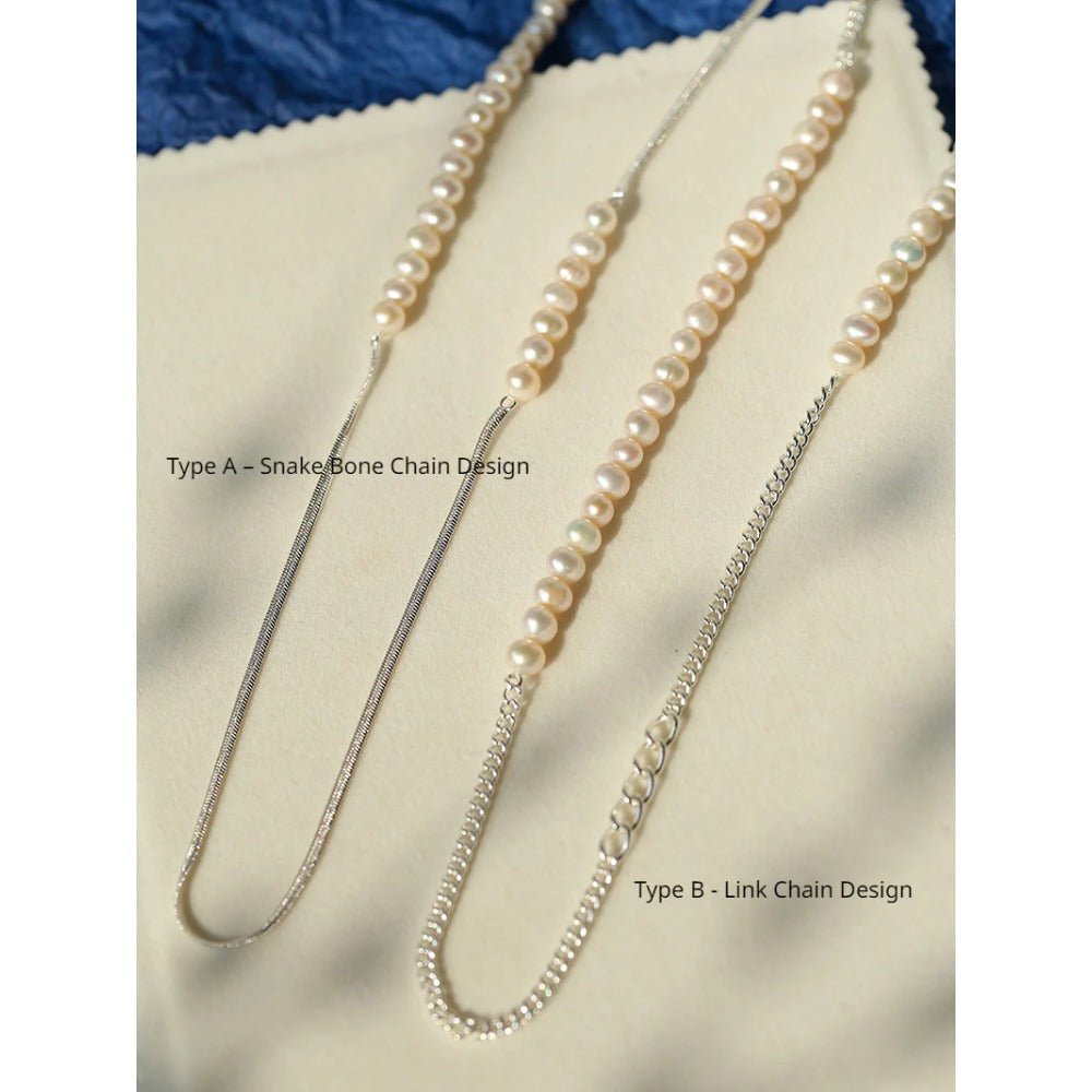 Minimalist Serpent Bone Chain Pearl Y Necklaces - floysun