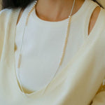 Minimalist Serpent Bone Chain Pearl Y Necklaces - floysun