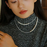 Minimalist Serpent Bone Chain Pearl Y Necklaces - floysun