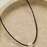 Monochrome Elegance Baroque Pearl Necklace - floysun