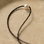 Monochrome Elegance Baroque Pearl Necklace - floysun