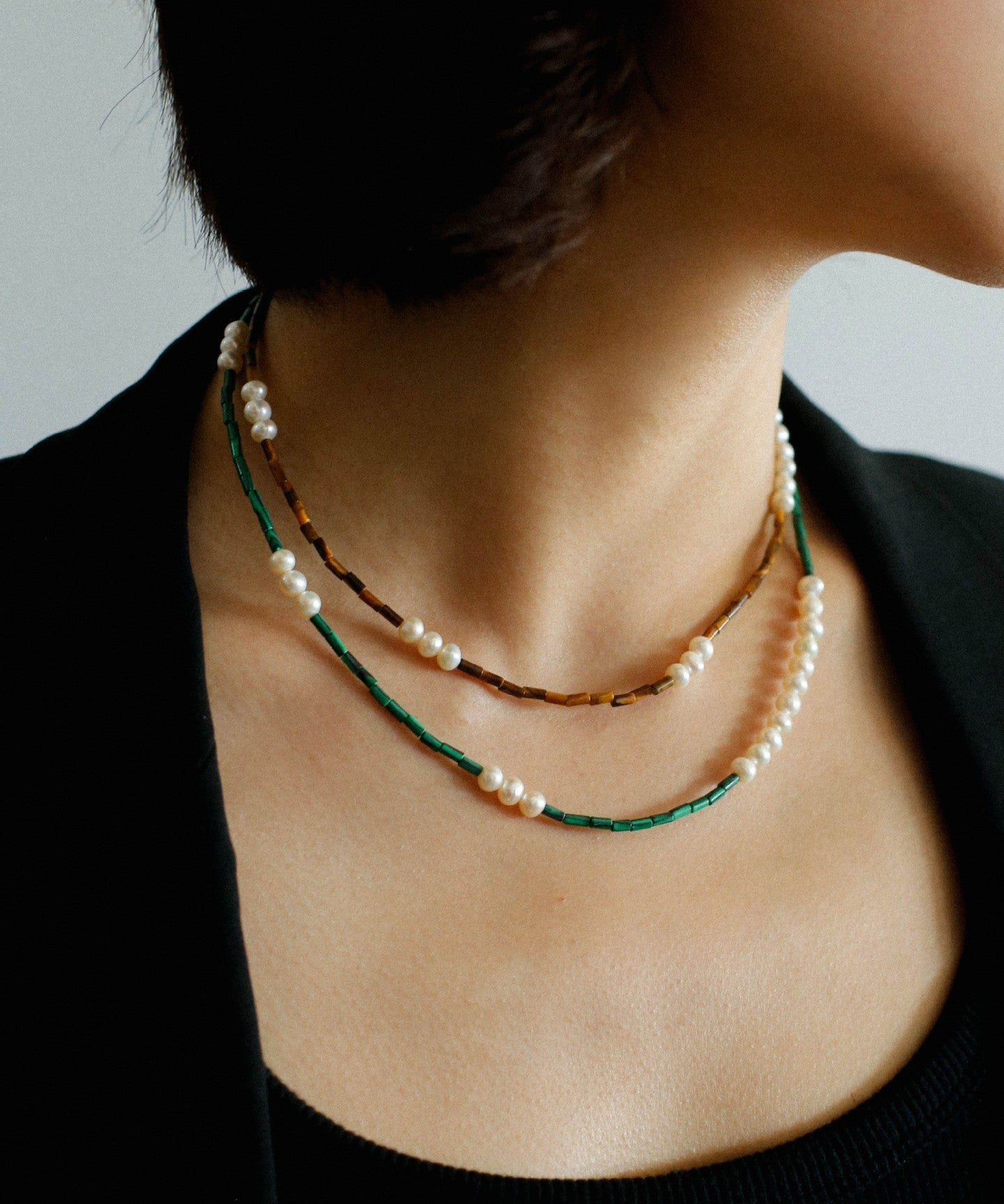 Mosaic Freshwater Pearl Necklace - floysun