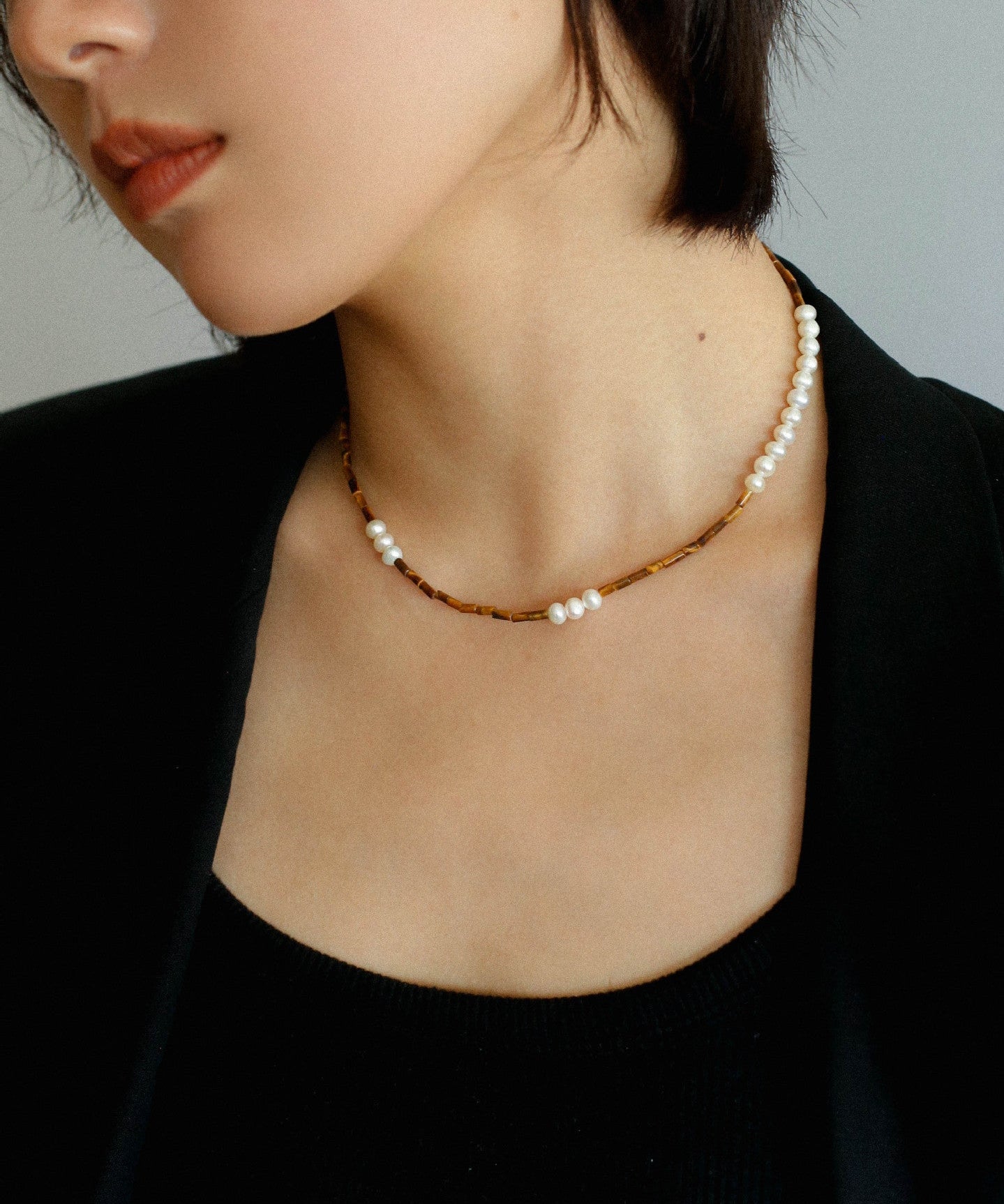 Mosaic Freshwater Pearl Necklace - floysun