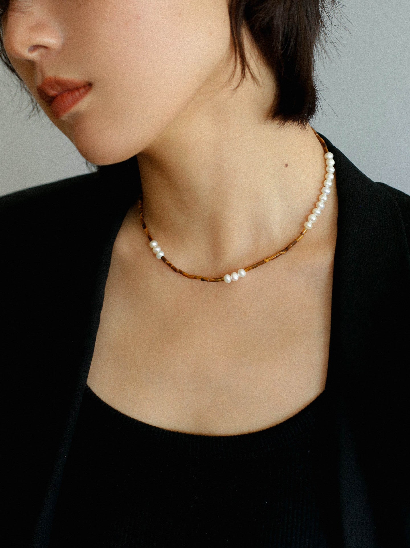 Mosaic Freshwater Pearl Necklace - floysun