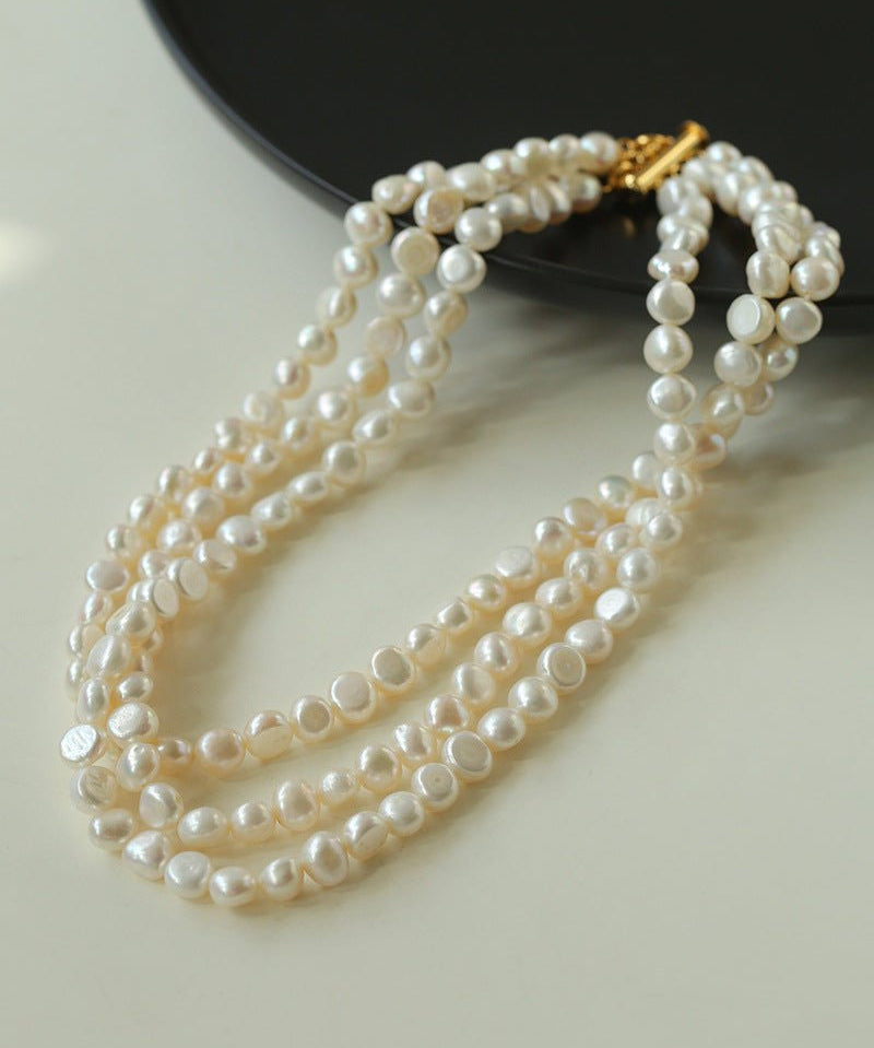 Multilayer Steamed Bun Pearl Necklace - floysun