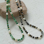 Multiple Irregular Colored Agates Jade Necklace -Green - floysun