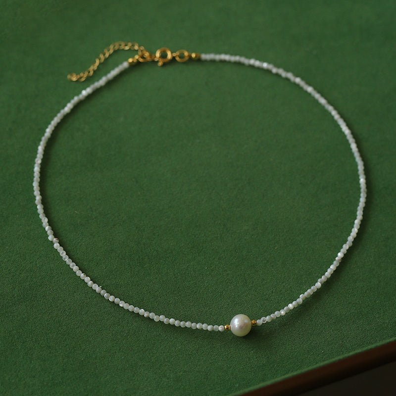 Natural Pearl Shell Passepartout Necklace - floysun