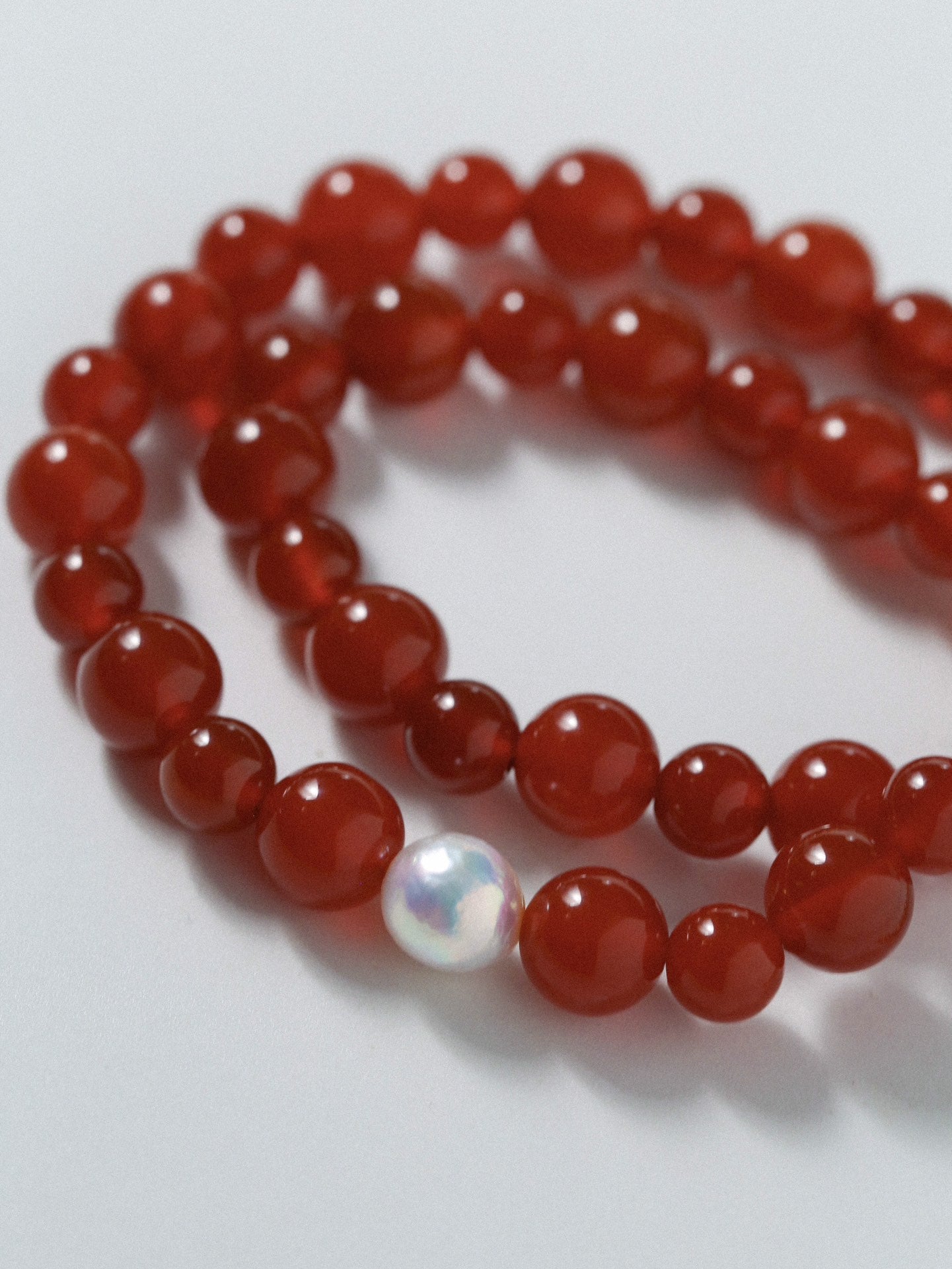 Natural Red Agate Stone Necklace Bracelet Set - floysun