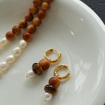 New Chinese Style Wood Grain Bead Pearl Necklace - floysun