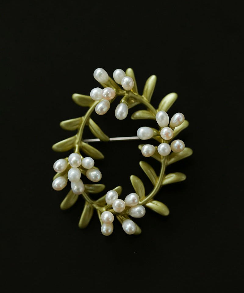 Peach Blossom Wreath Brooch (Pre-sale arrives within 7 days） - floysun