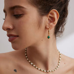 Pearl Emerald Gold Necklace - floysun