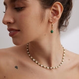 Pearl Emerald Gold Necklace - floysun