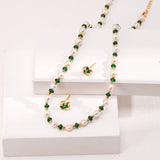 Pearl Emerald Gold Necklace - floysun