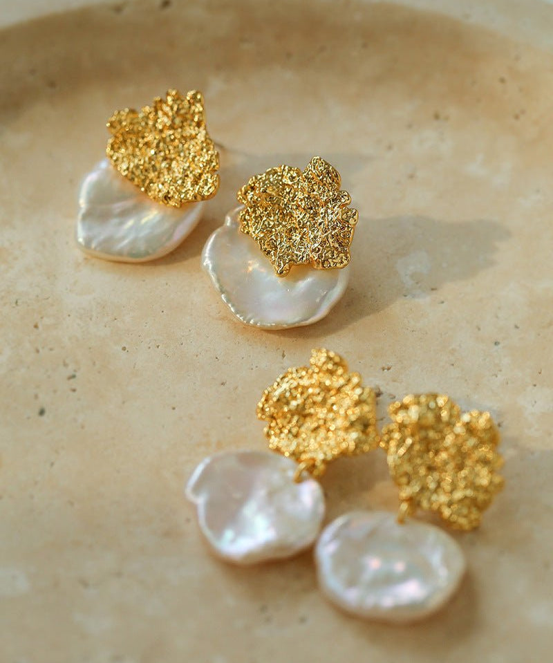 Petal Baroque Pearl Earrings - floysun