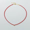 Red Spinels Small Gold Bean Necklaces - floysun