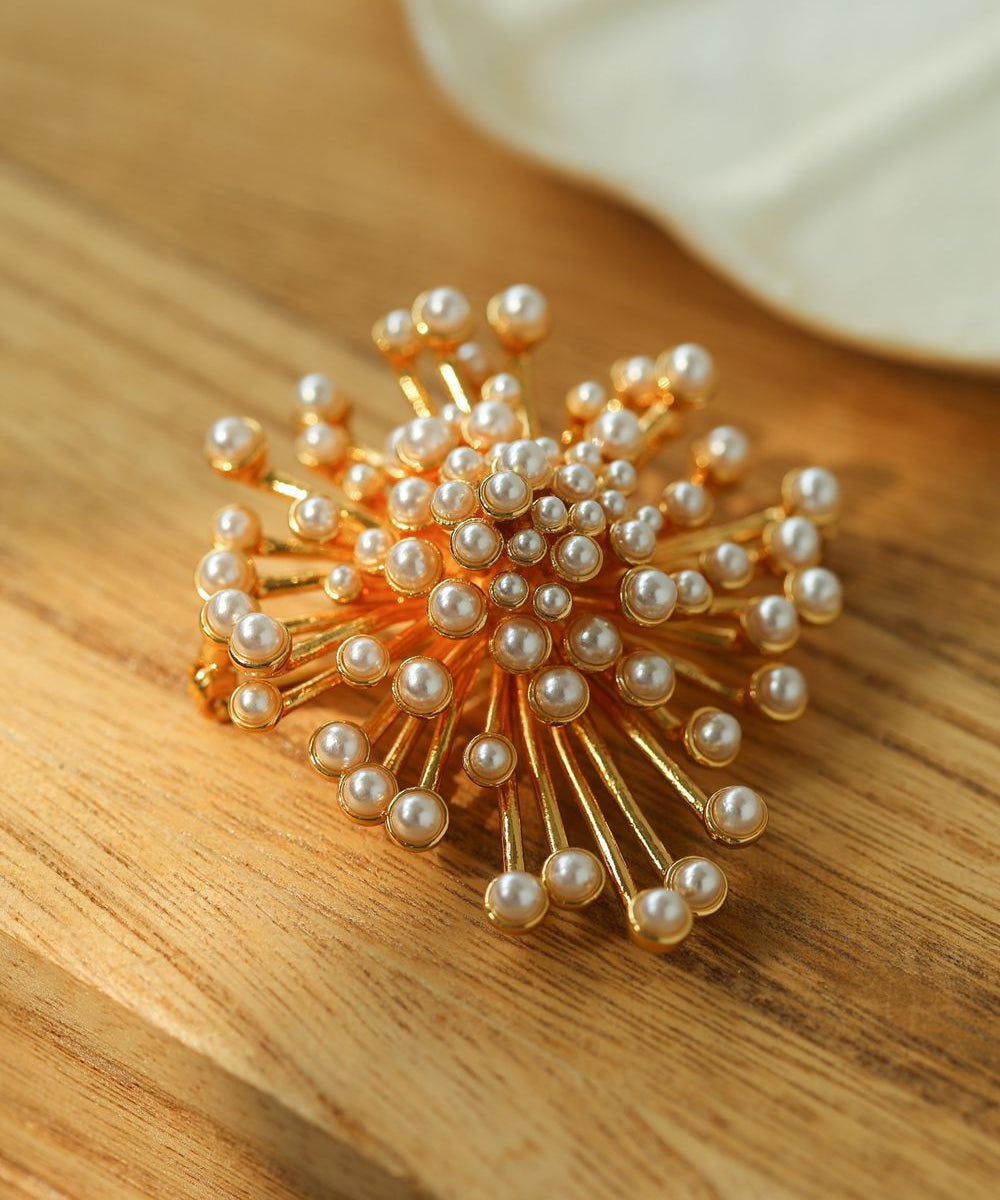 Retro Fashion Pearl Fireworks Brooches - floysun