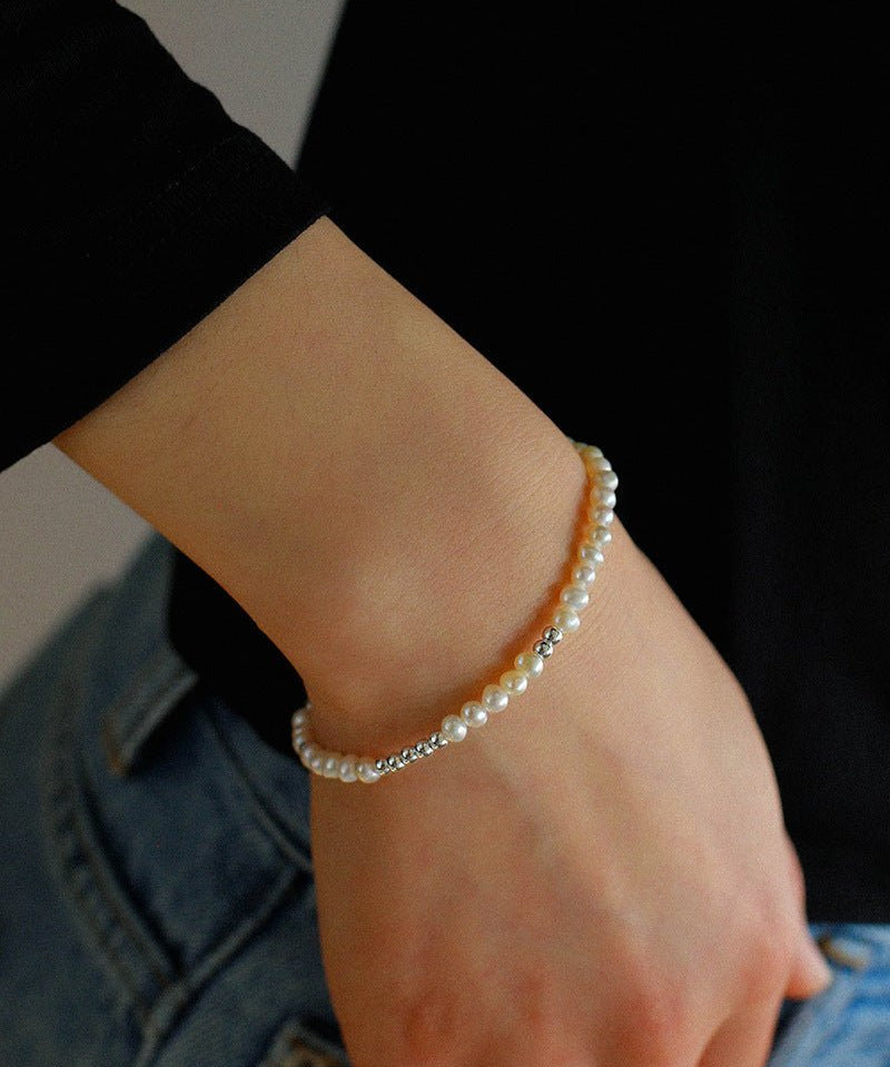 Simple Elegant Ot Pearl Silver Bracelet - floysun