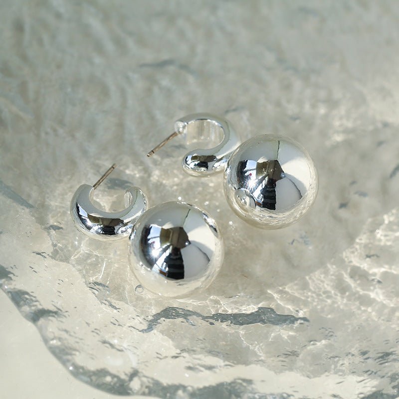 Simple Geometric Sphere Earrings - floysun