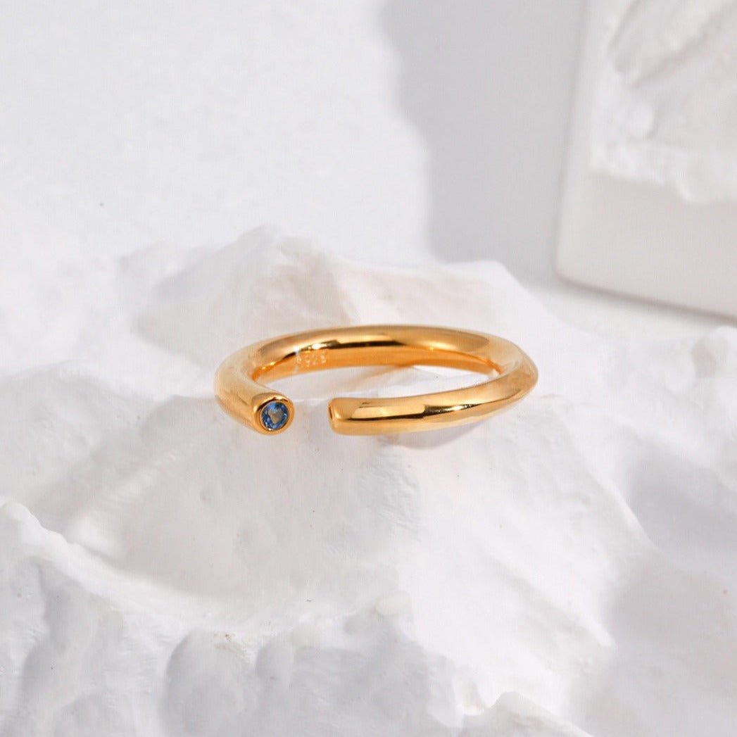 Simple Sapphires Adjustable Rings - floysun