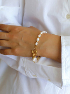 Spliced Chain Pearl Y- Bracelet - floysun