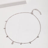 Starry Crescent: Sterling Silver Necklace - floysun