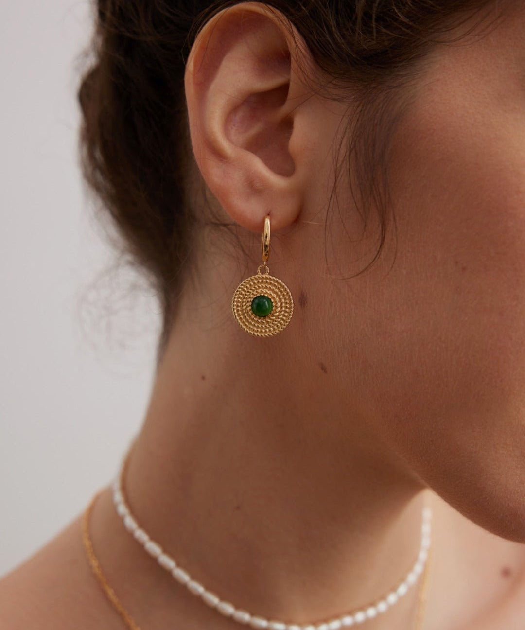 Sterling Silver Chrysoprase Earrings - floysun