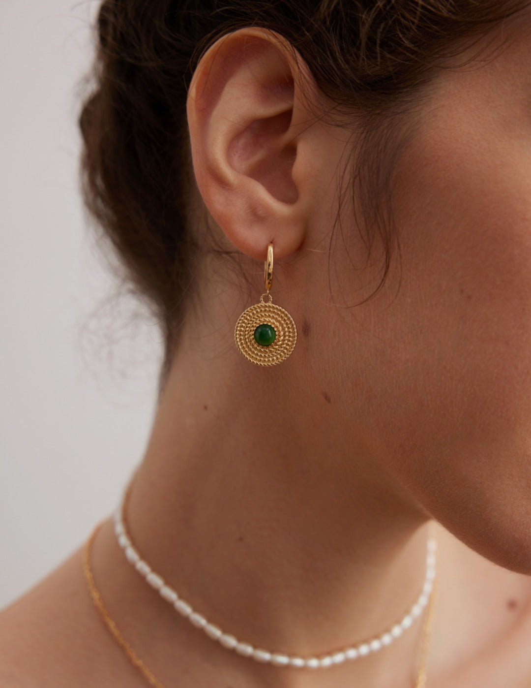 Sterling Silver Chrysoprase Earrings - floysun