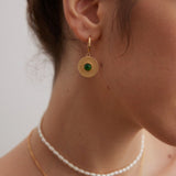 Sterling Silver Chrysoprase Earrings - floysun