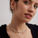 Sterling Silver Flower Wrapped Pearls Necklace - floysun