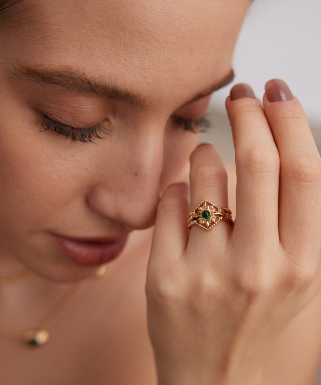 Sterling Silver Green Zircon Rings - floysun