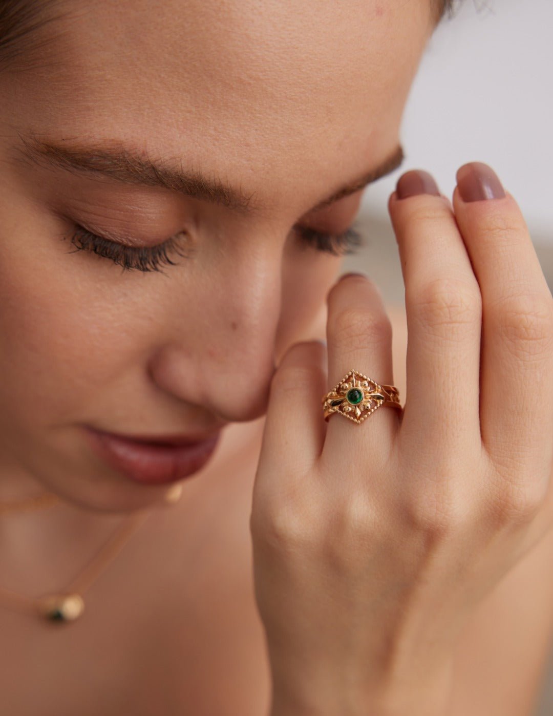 Sterling Silver Green Zircon Rings - floysun