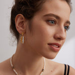 Sterling Silver Long Pearl Earrings - floysun