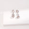 Sterling Silver Three Shape Inlaid Pearl Earring - floysun