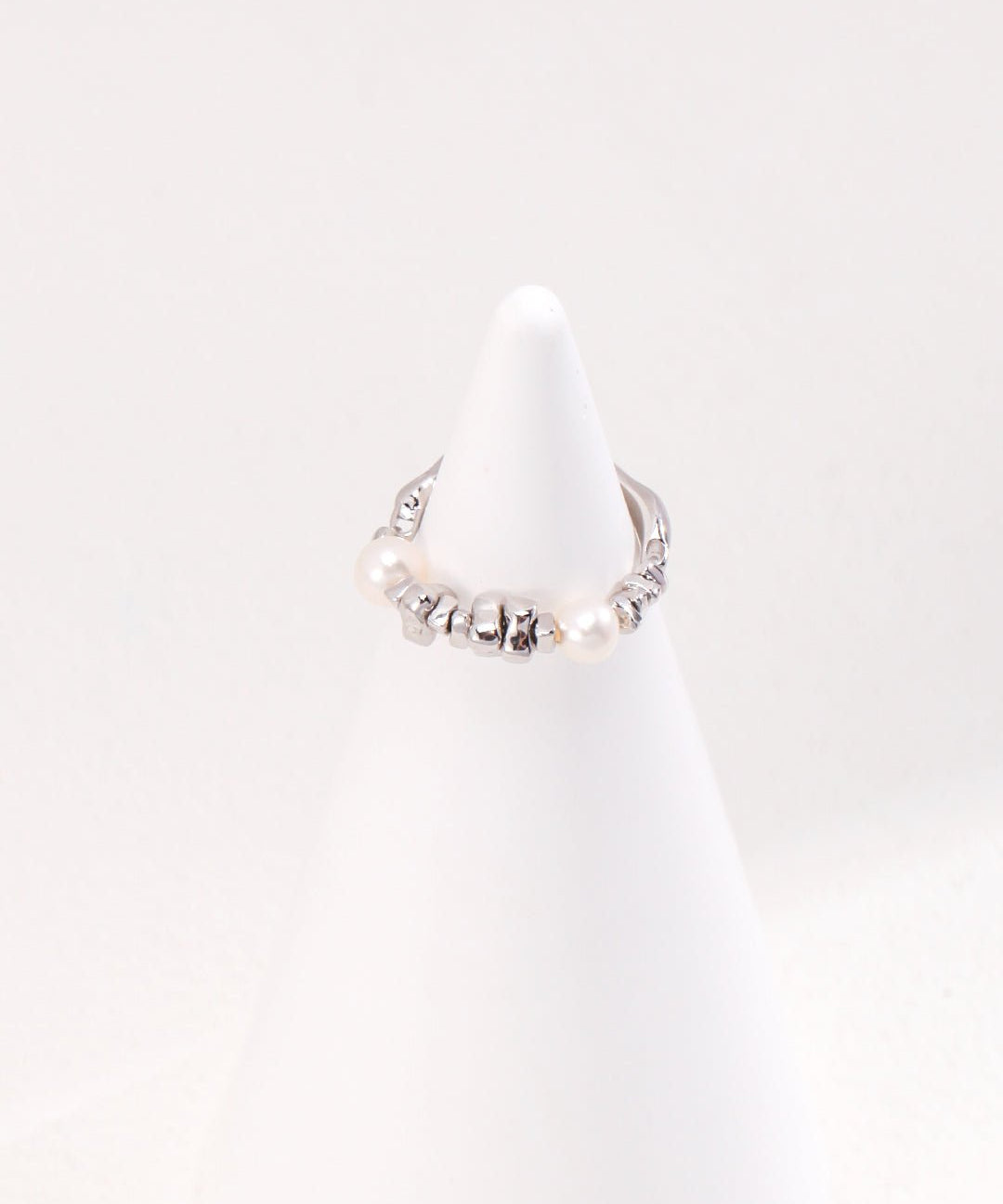 Sterling Silver Two Pearl Ring - floysun