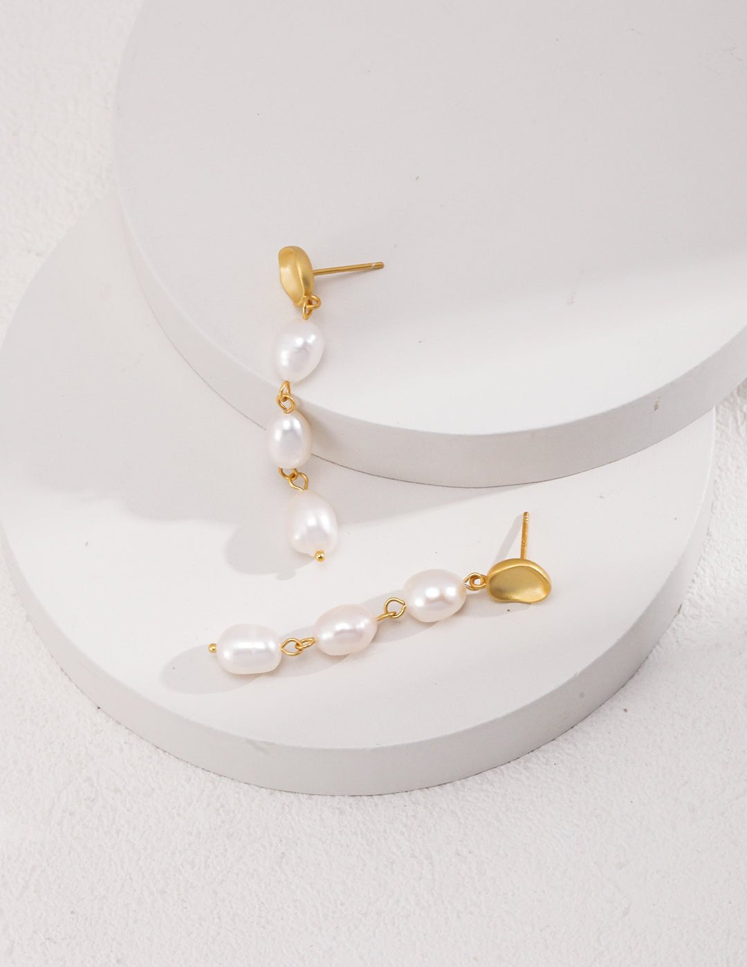 Three Special-shaped Baroque Pearls Long Earrings - floysun