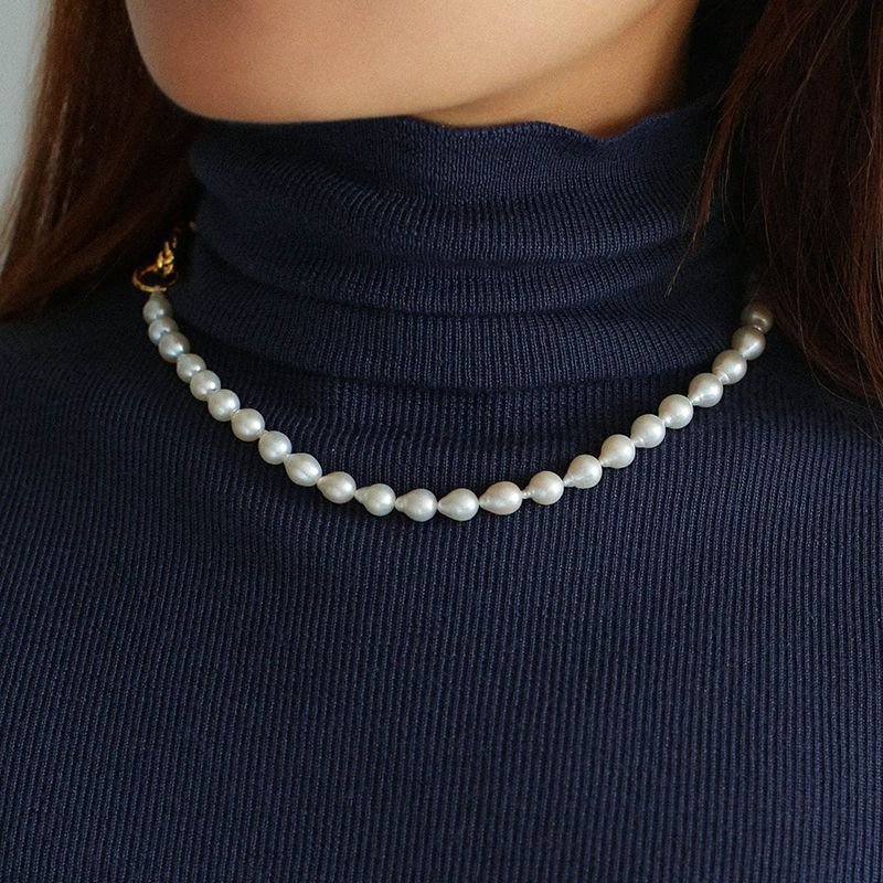 Water Drop Baroque Pearl Necklace - floysun