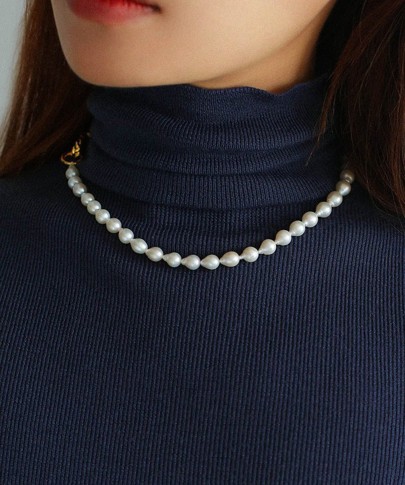 Water Drop Baroque Pearl Necklace - floysun