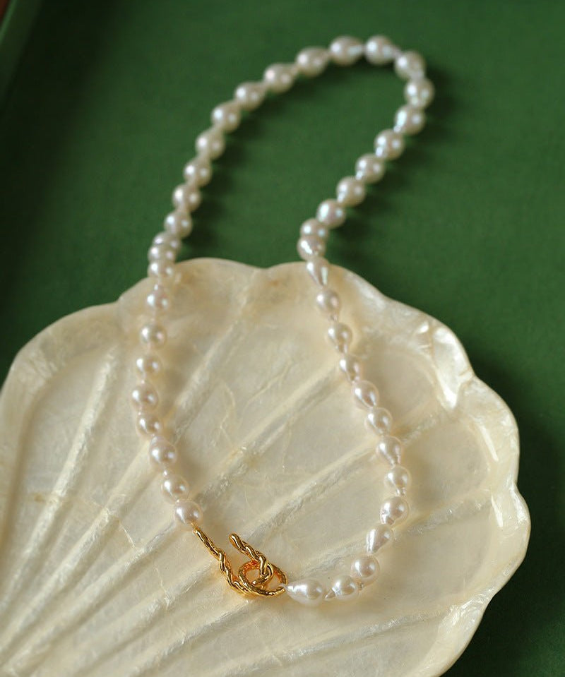 Water Drop Baroque Pearl Necklace - floysun