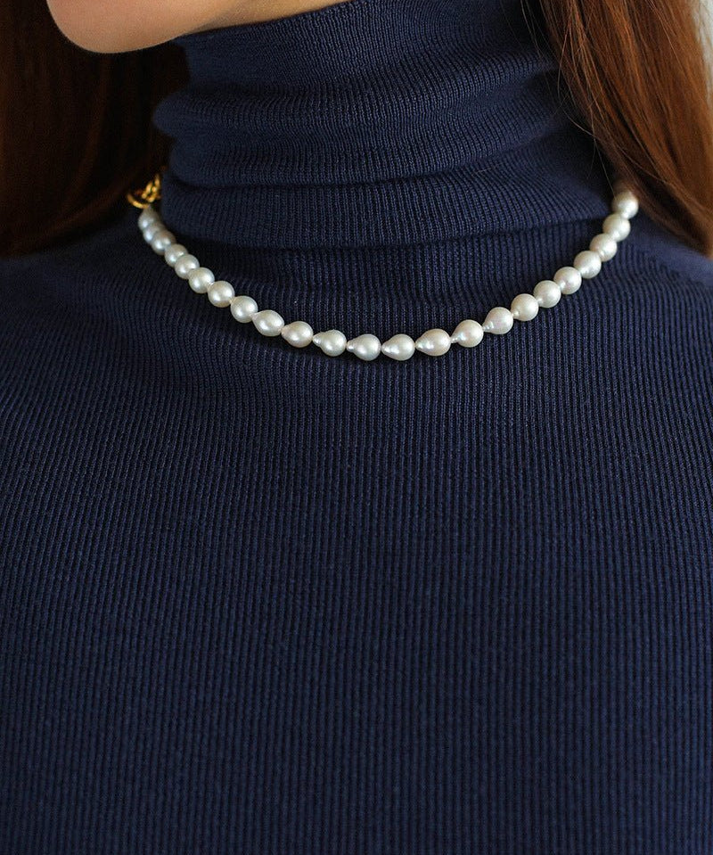 Water Drop Baroque Pearl Necklace - floysun